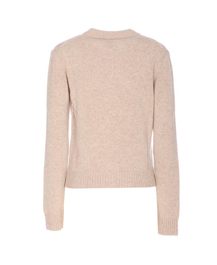 Ganni Sweaters Beige Wool