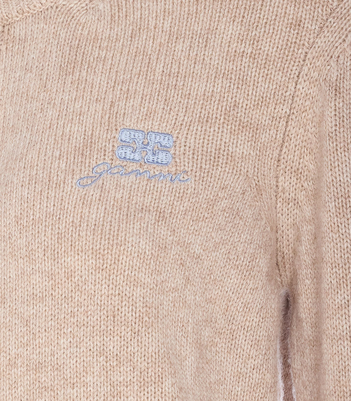 Ganni Sweaters Beige Wool