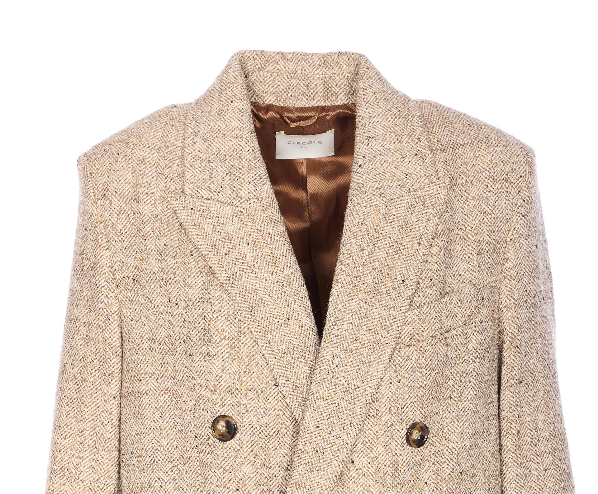 Circolo 1901 Coats Beige Virgn Wool