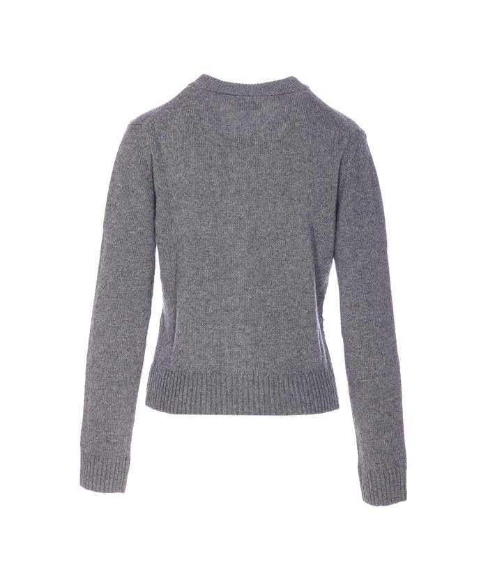 Ganni Sweaters Grey Wool