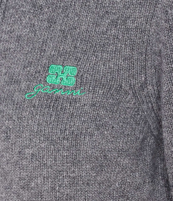 Ganni Sweaters Grey Wool