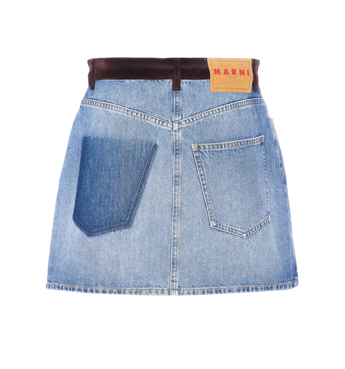 Marni Skirts Blue Cotton