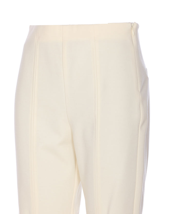 Max Mara Trousers White Virgin Wool