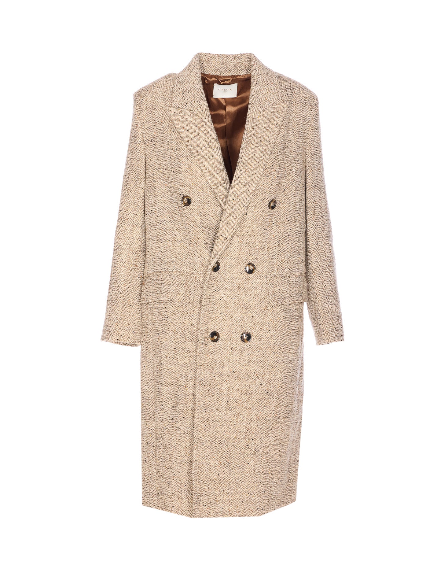 Circolo 1901 Coats Beige Virgn Wool
