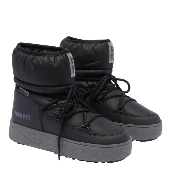 Moon Boot Black Fabric /rubber Sole