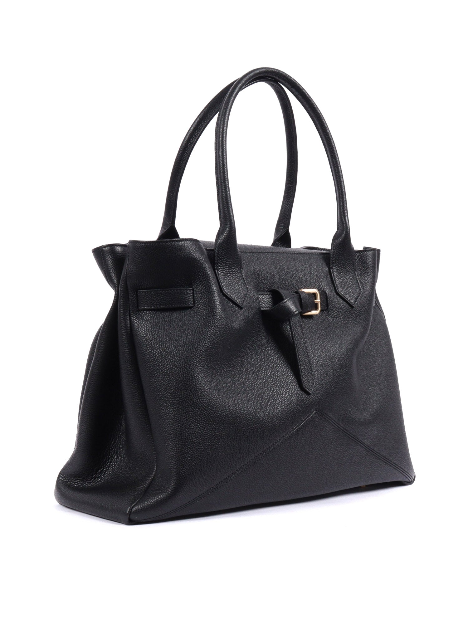 KATE BAG L Black Calf Leather Small Grain