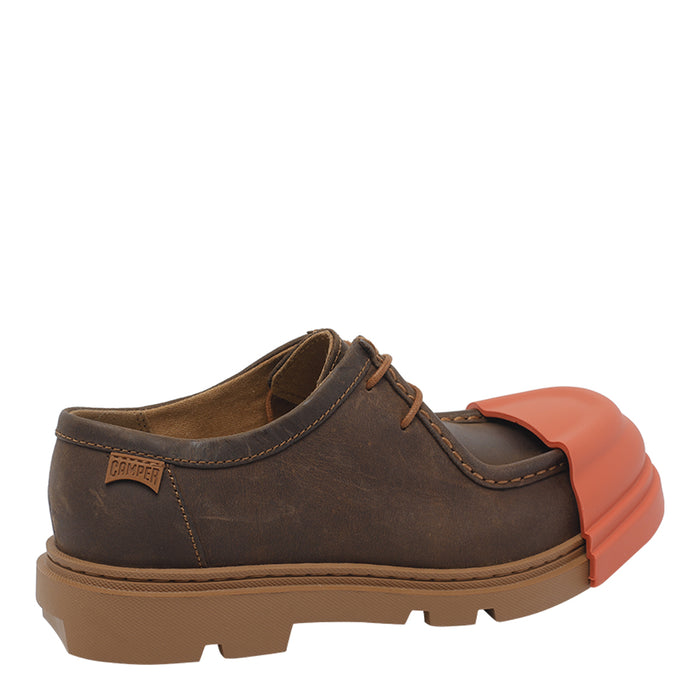 Camper Flat Shoes Brown Calf Leather/rubber Sole