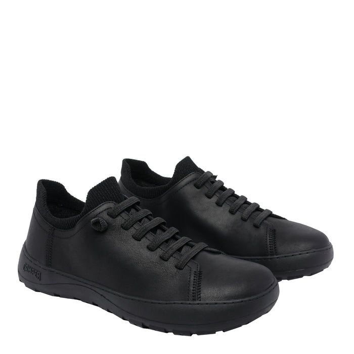 Camper Sneakers Black Calf Leather/rubber Sole