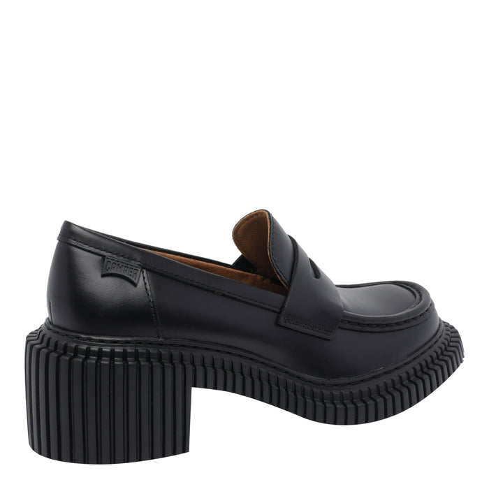 Camper Flat Shoes Black Calf Leather/rubber Sole