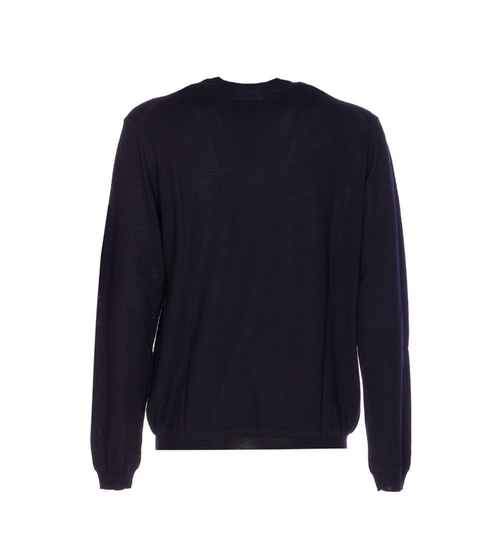 Hosio Sweaters Blue Wool