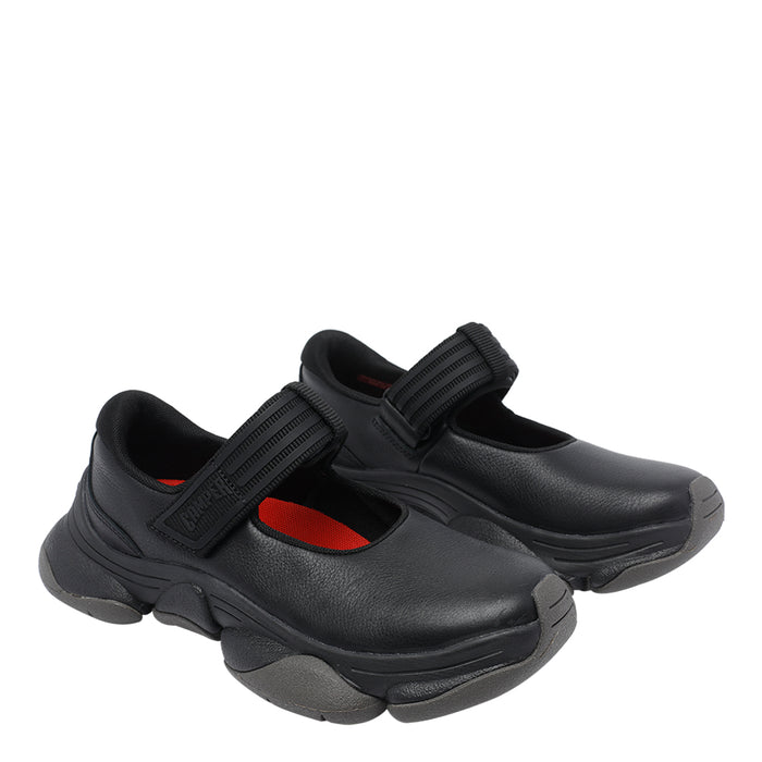 Camper Sneakers Black Calf Leather/rubber Sole