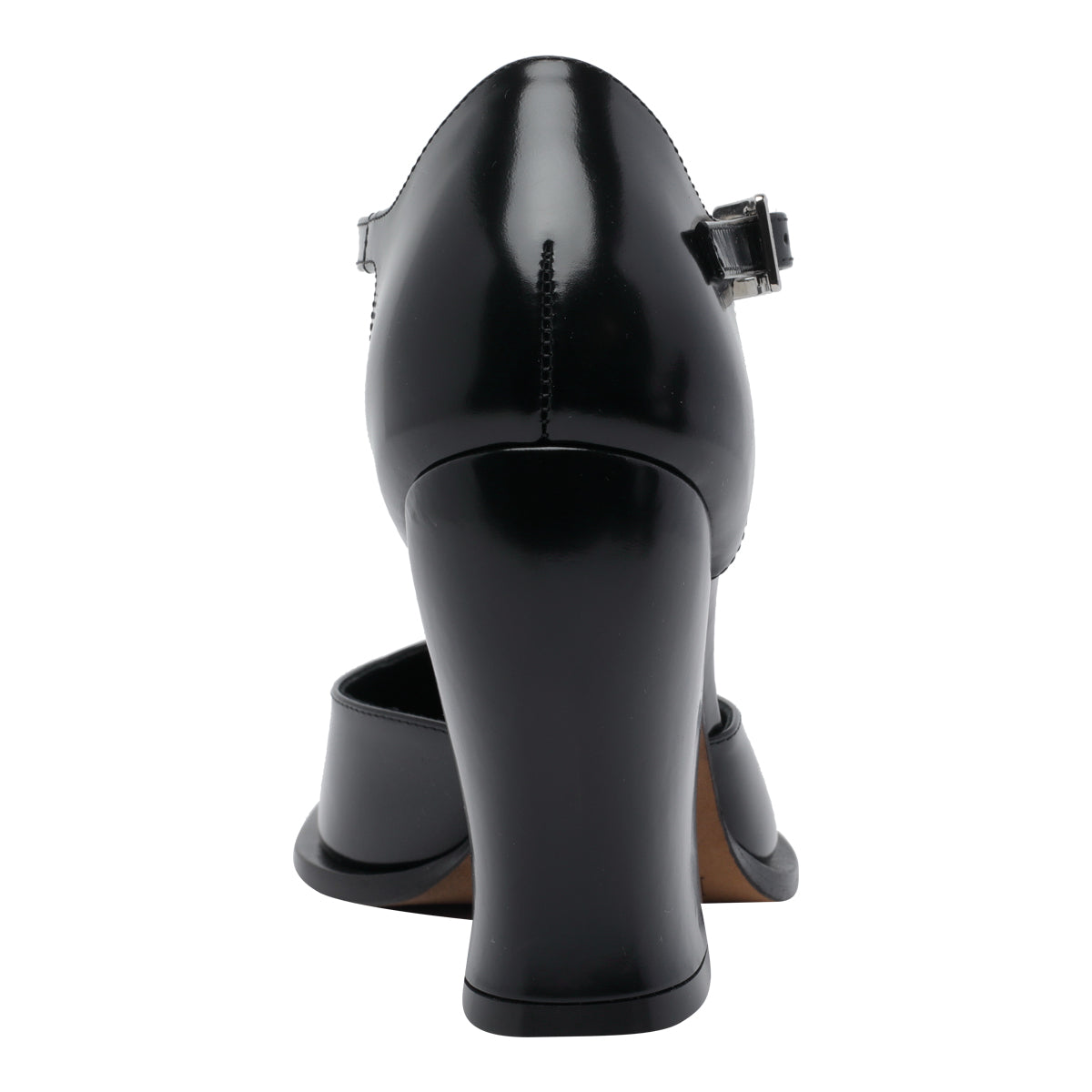 Loewe With Heel Black Calf Leather/rubber Sole