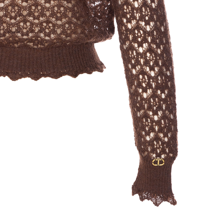 Twin-Set Sweaters Brown Polyamide