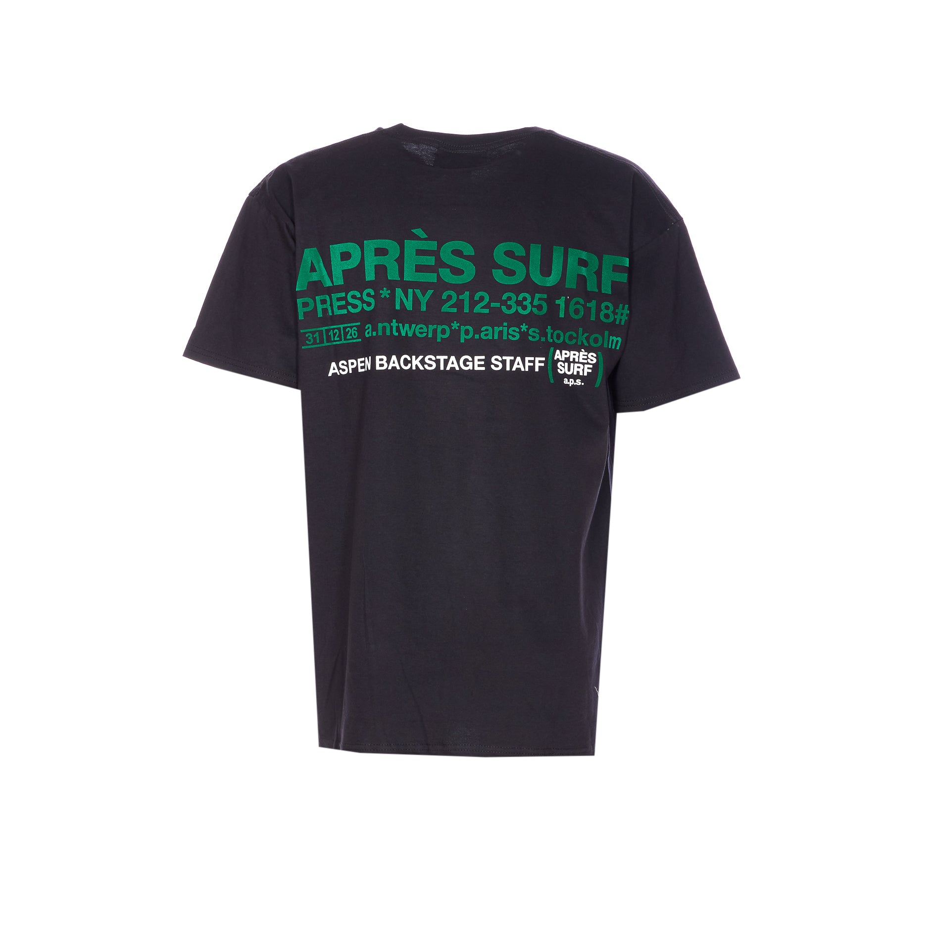APRES SURF T-shirts and Polos Black Cotton