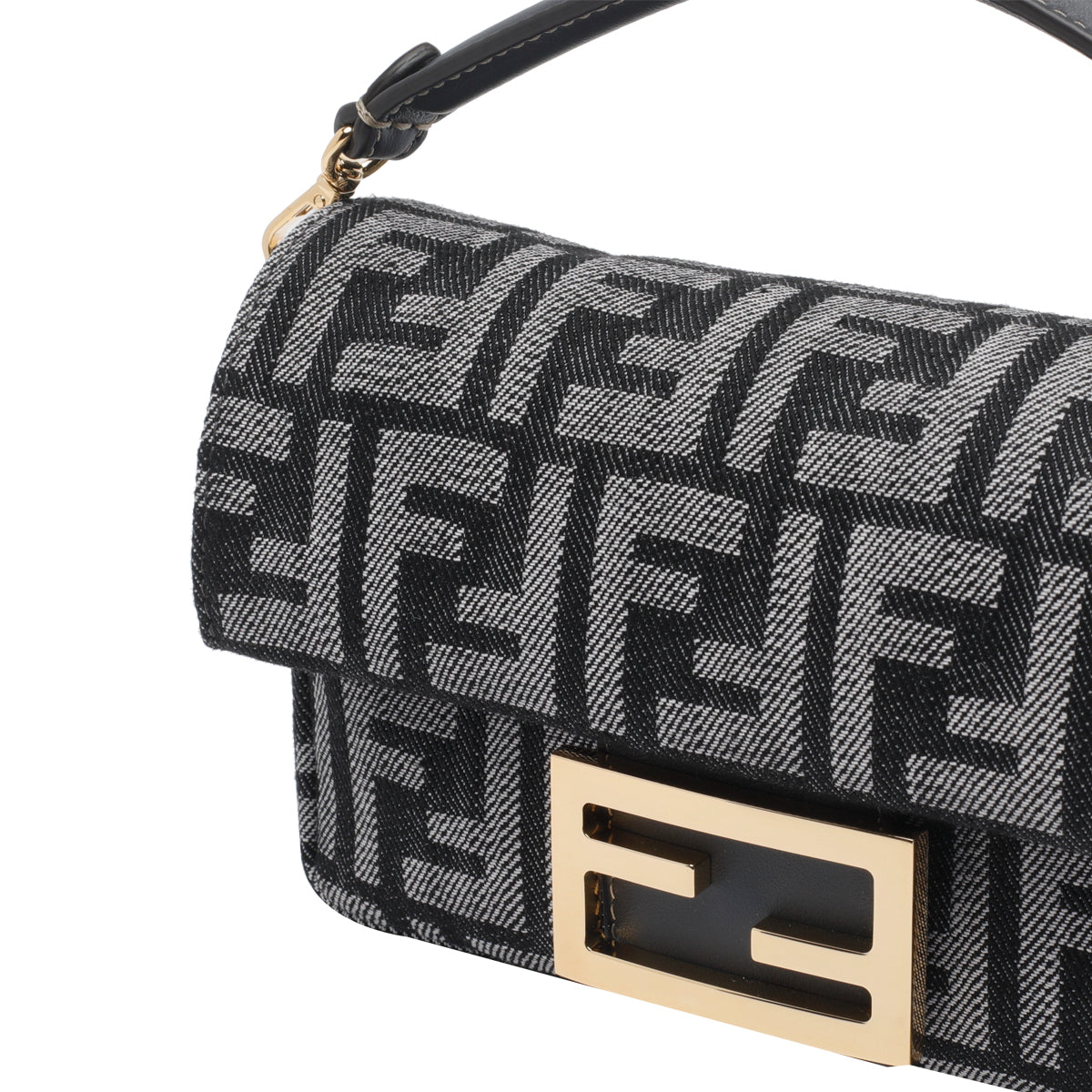 Fendi Bags Grey Fabric Leather Trim
