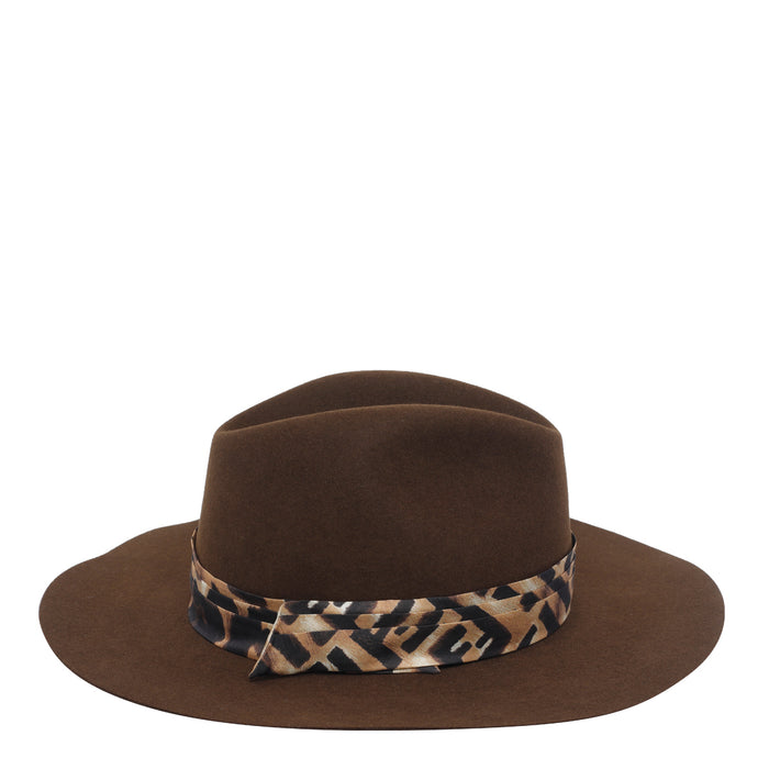 Fendi Hats Brown Real Fur Rabbit