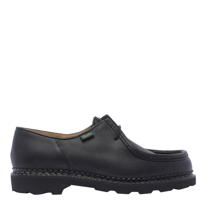 Paraboot Flat Shoes Black Calf Leather/rubber Sole