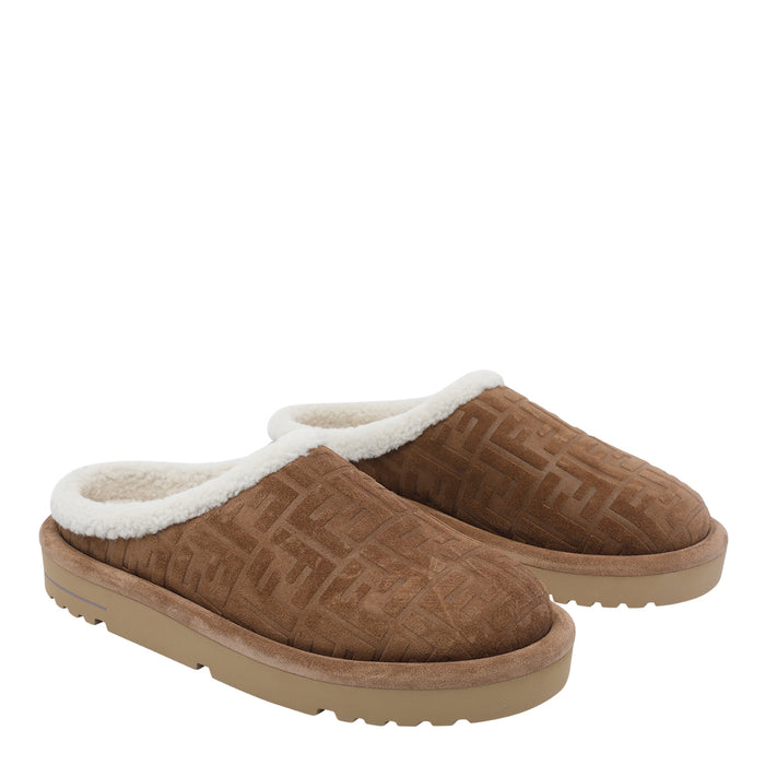 Fendi Sandals Brown Calf Leather/rubber Sole
