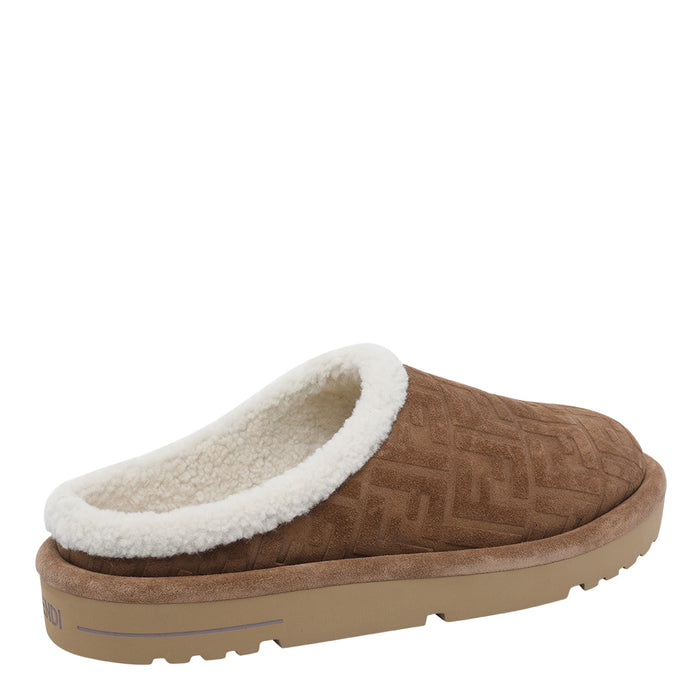 Fendi Sandals Brown Calf Leather/rubber Sole