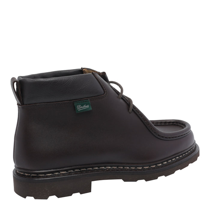 Paraboot Flat Shoes Brown Calf Leather/rubber Sole