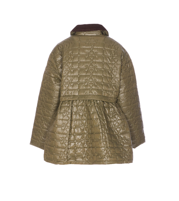 Ganni Jackets Green Nylon