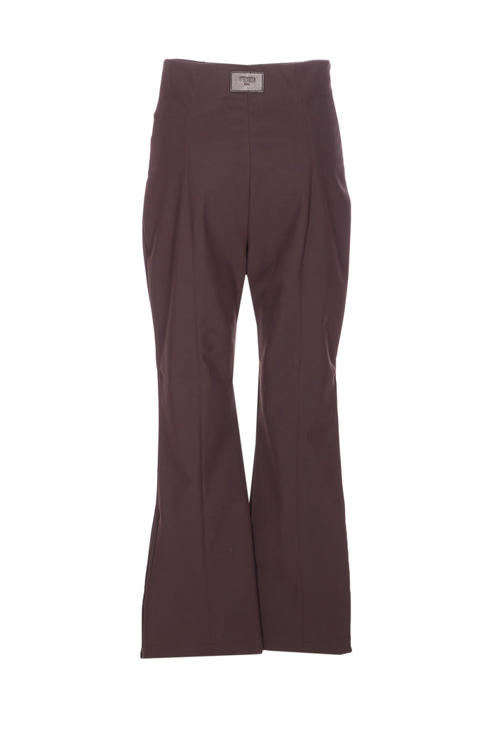 Fendi Trousers Brown Polyamide