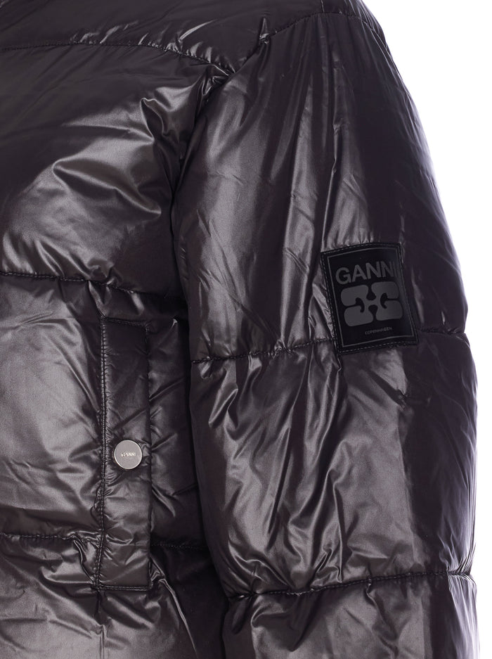 Ganni Jackets Black Recycled Nylon
