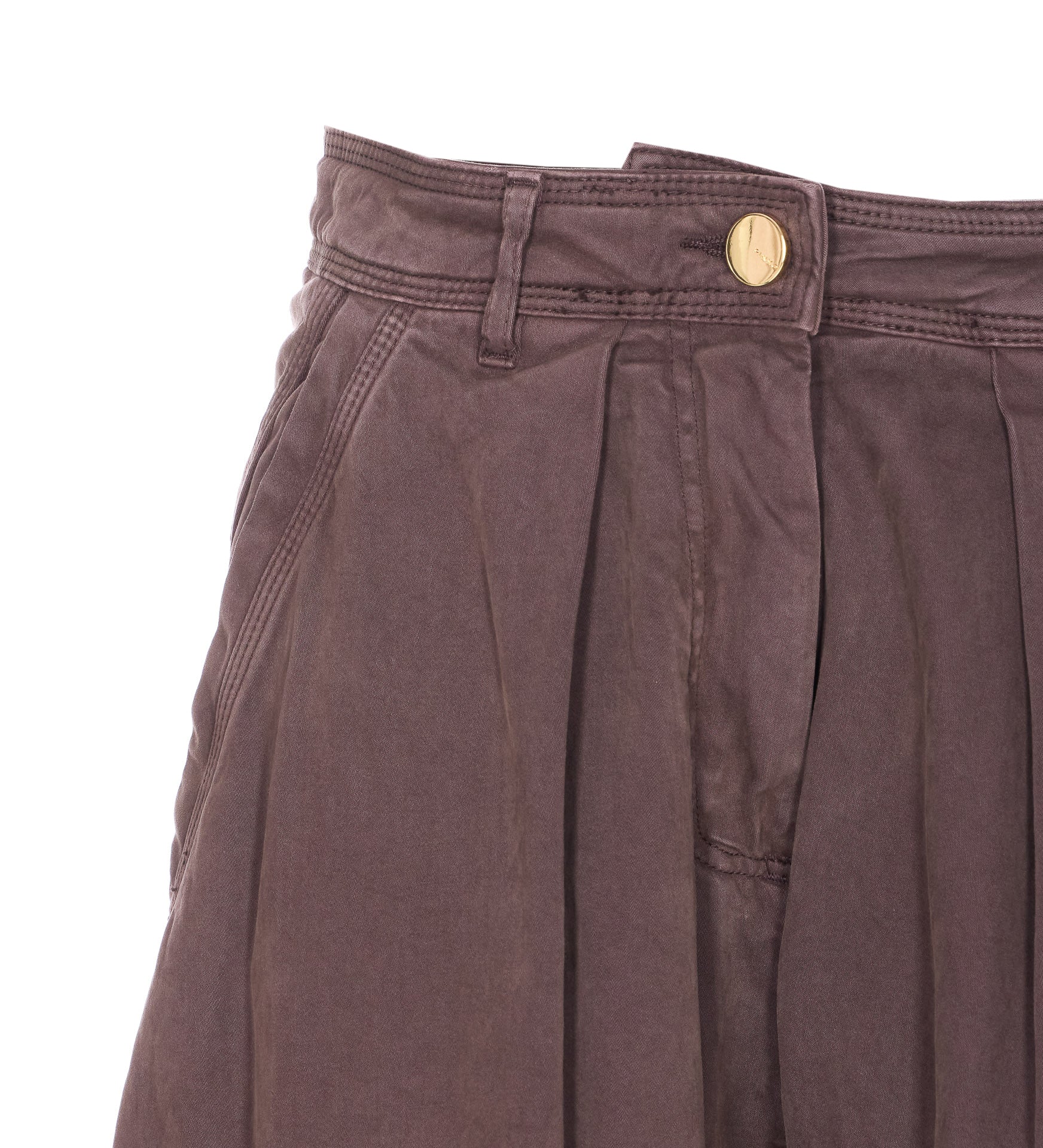 Pinko Trousers Brown Cotton