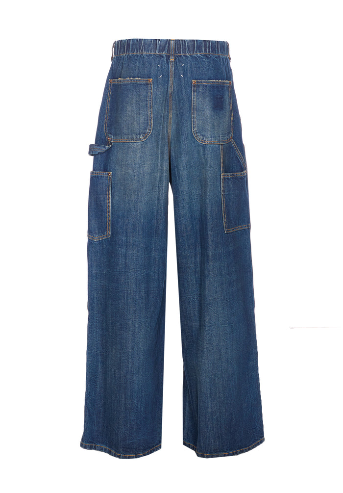 Maison Margiela Trousers Blue Cotton