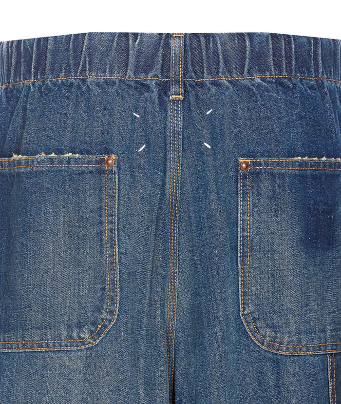 Maison Margiela Trousers Blue Cotton