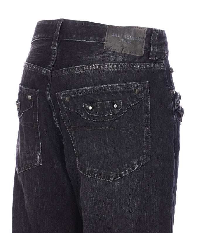 Balenciaga Trousers Black Cotton