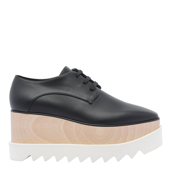 Stella Mccartney Flat Shoes Black Synthetic Leather/rubber Sole