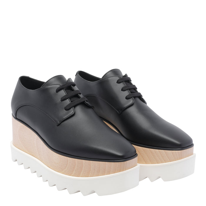 Stella Mccartney Flat Shoes Black Synthetic Leather/rubber Sole
