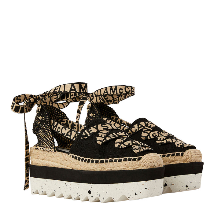 Stella McCartney Flat shoes Black Fabric/rubber Sole