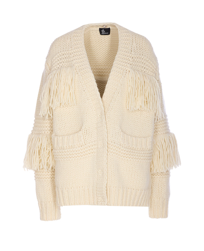 Moncler Grenoble Sweaters White Wool