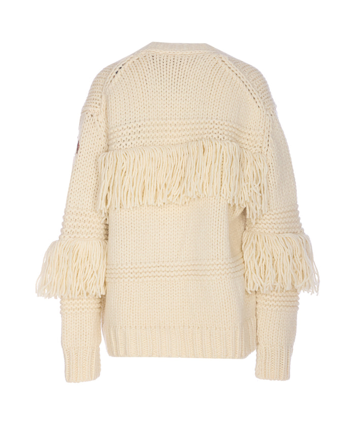 Moncler Grenoble Sweaters White Wool
