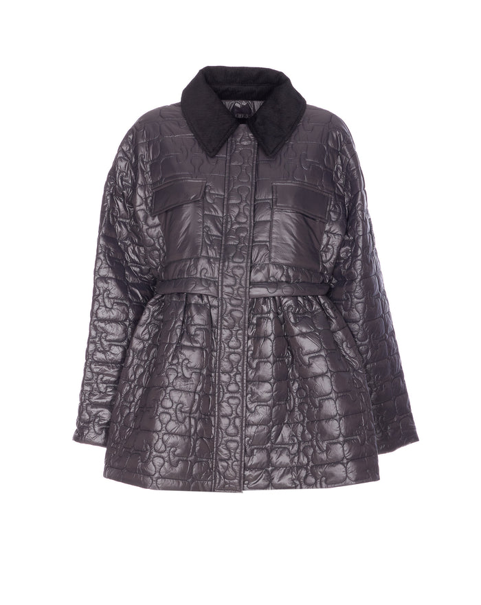 Ganni Jackets Grey Recycled Nylon