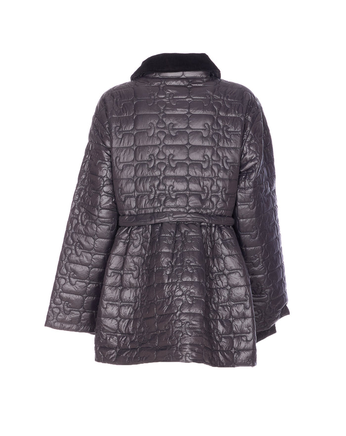 Ganni Jackets Grey Recycled Nylon