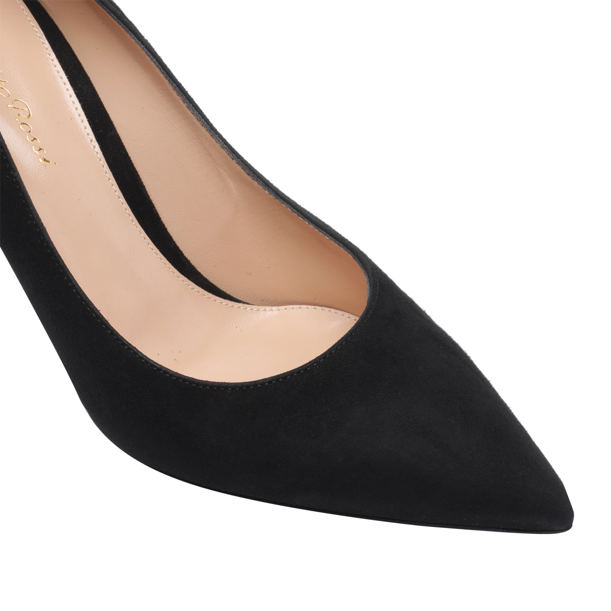 Gianvito Rossi With Heel Black Calf Leather/leather Sole