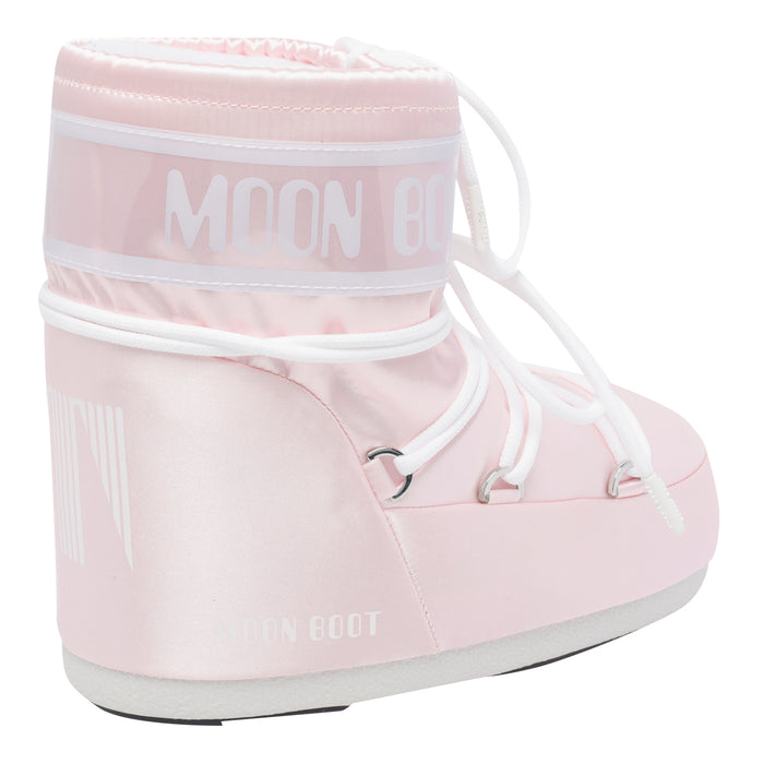 Moon Boot Pink Fabric/rubber Sole