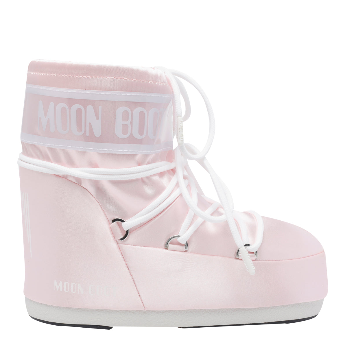 Moon Boot Pink Fabric/rubber Sole