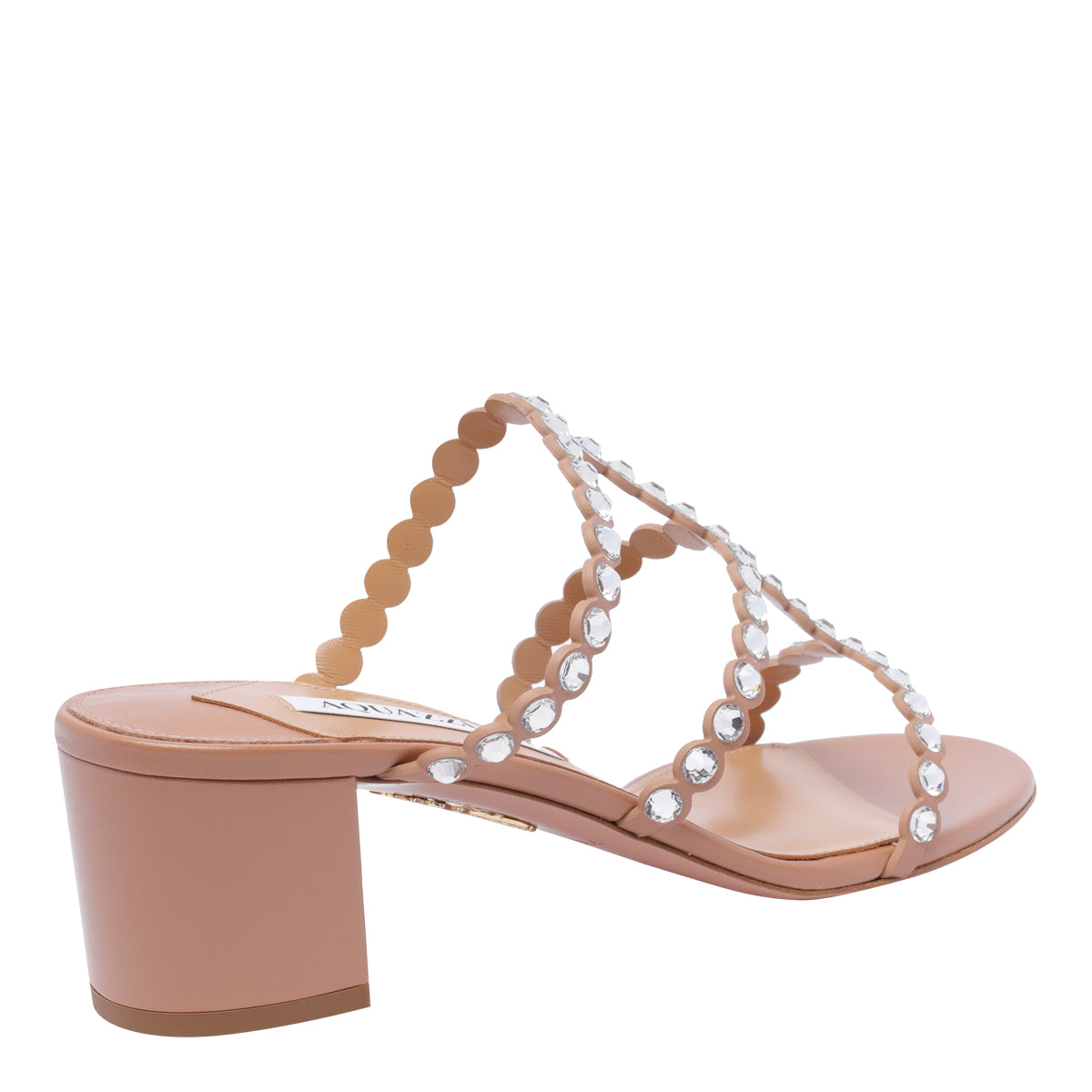 Aquazzura Sandals Pink Calf Leather/leather Sole