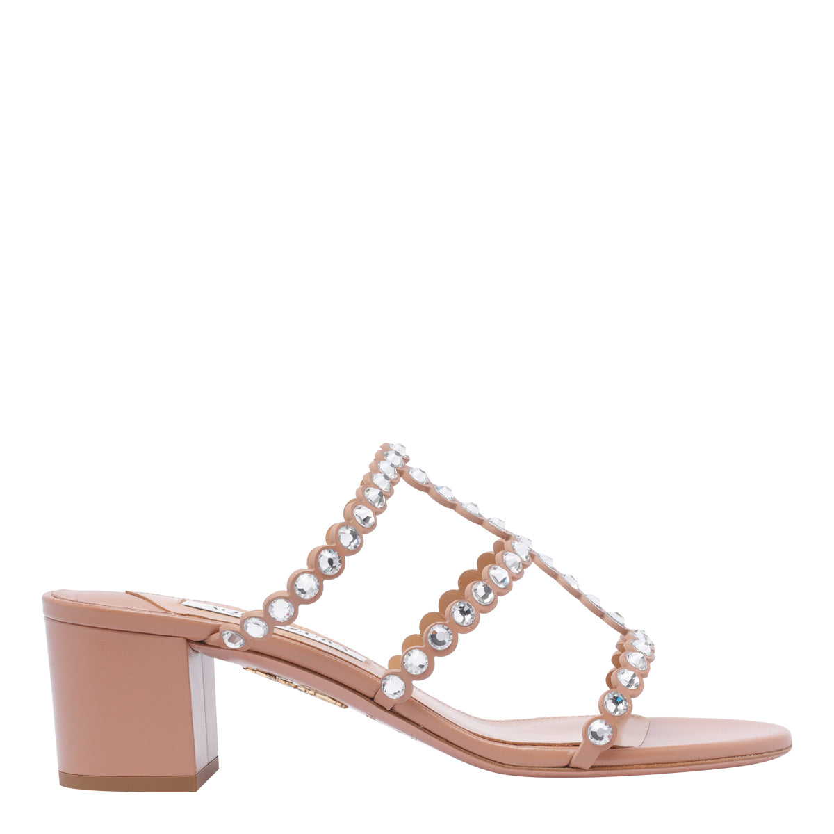 Aquazzura Sandals Pink Calf Leather/leather Sole