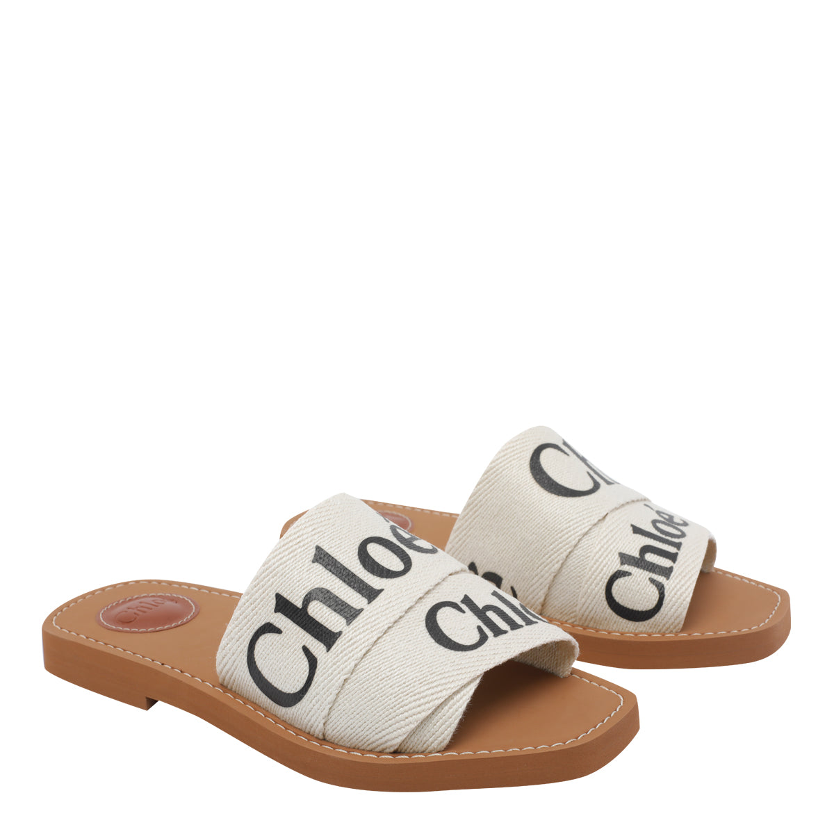 Chloè Sandals White Fabric/rubber Sole