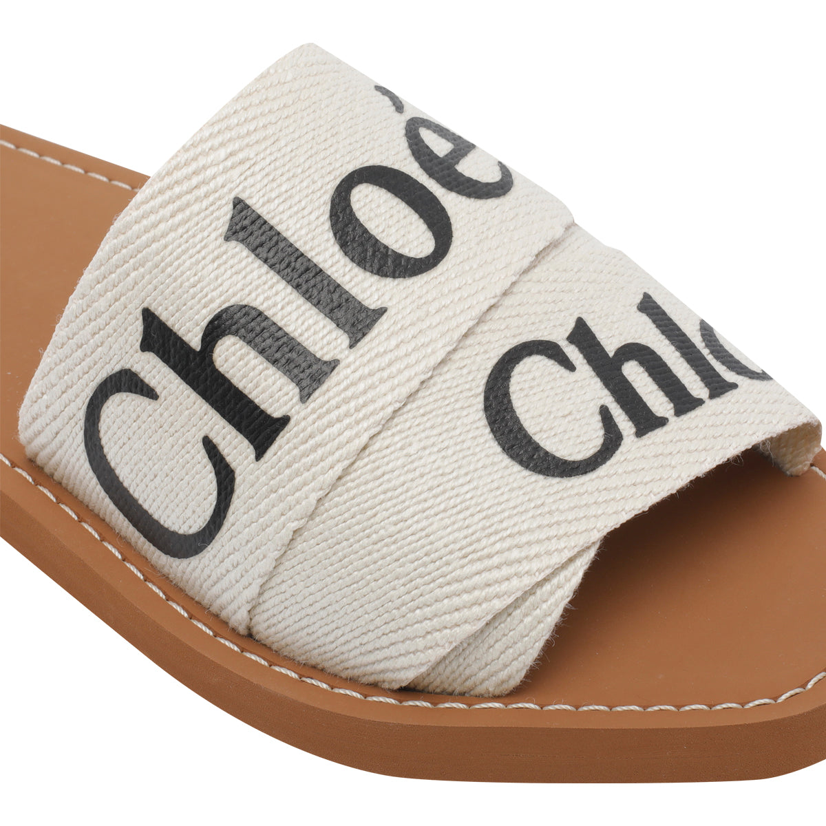 Chloè Sandals White Fabric/rubber Sole