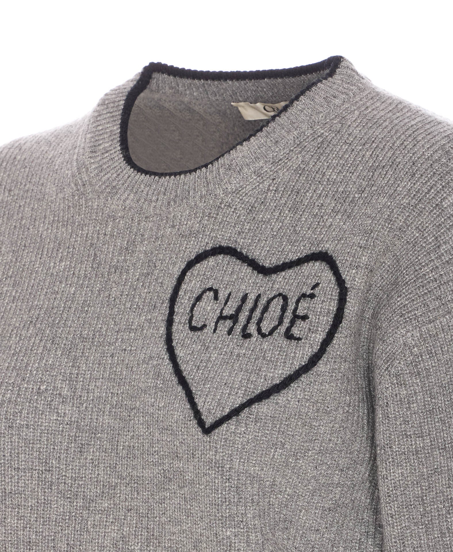 Chloè Sweaters Grey Wool