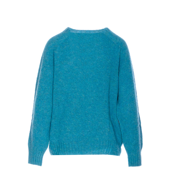Howlin Sweaters Blue Pure Wool