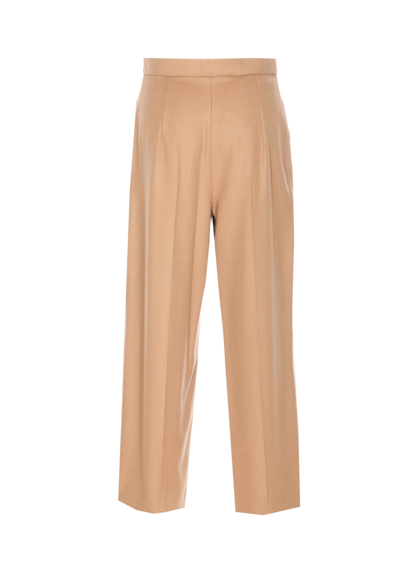 Max Mara Studio Trousers Beige Virgin Wool