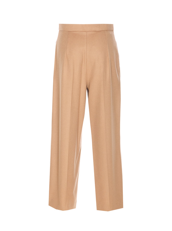 Max Mara Studio Trousers Beige Virgin Wool
