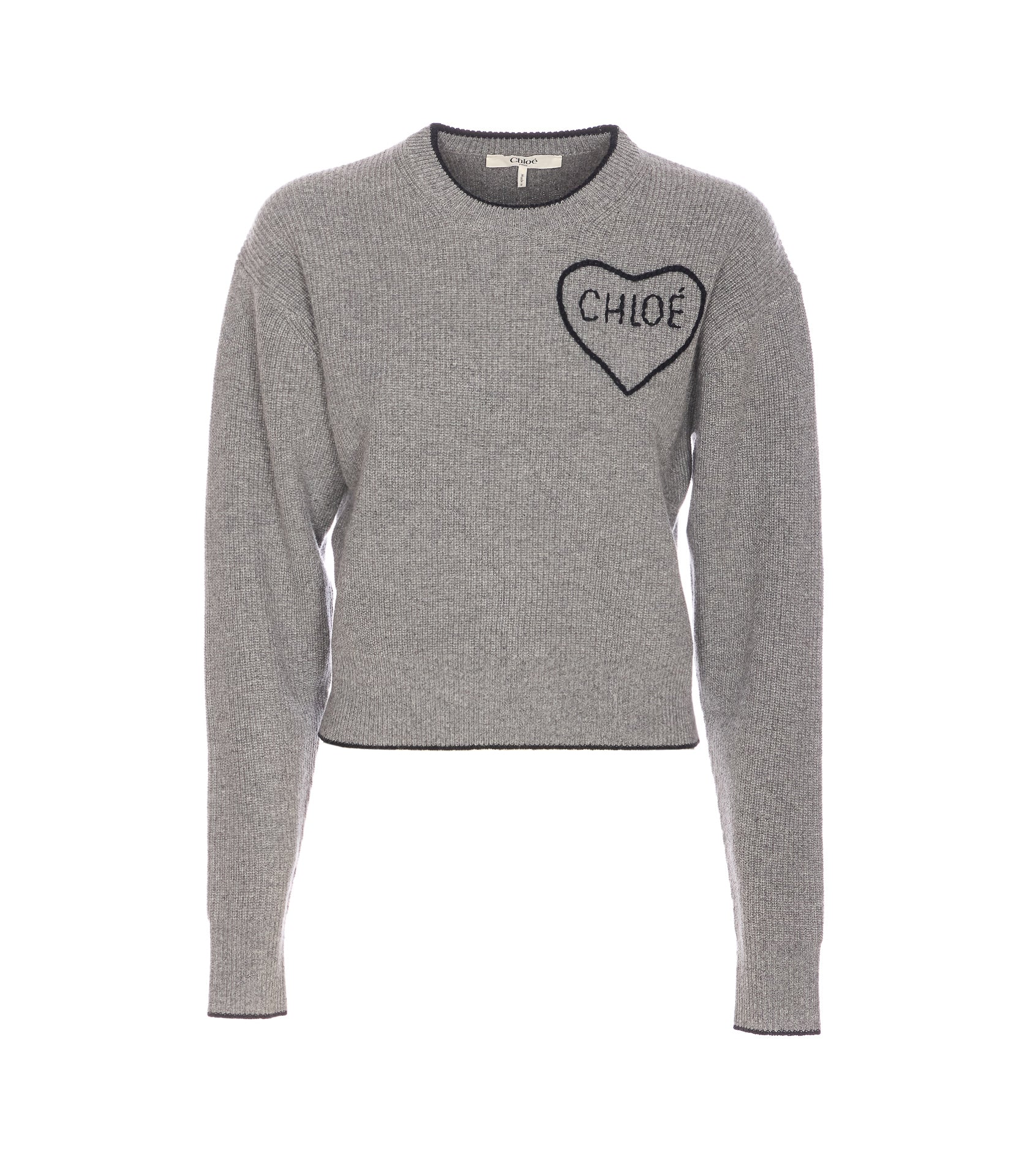 Chloè Sweaters Grey Wool